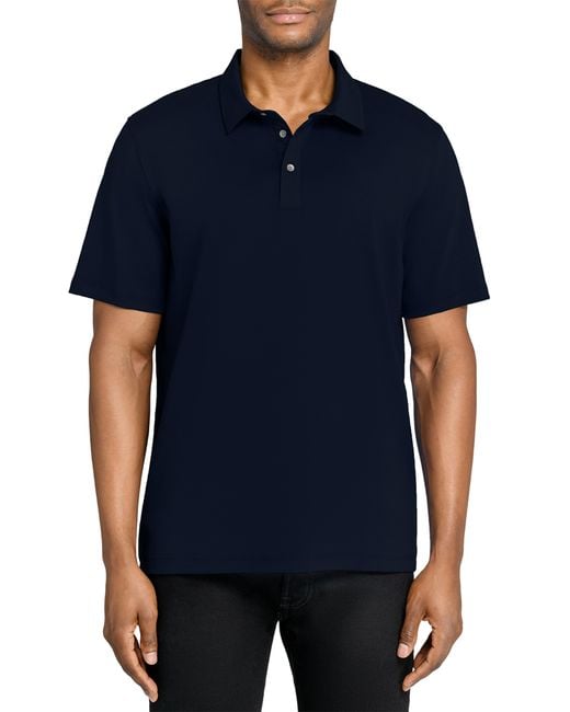 W.r.k. Blue Solid Reworked Slim Fit Polo for men