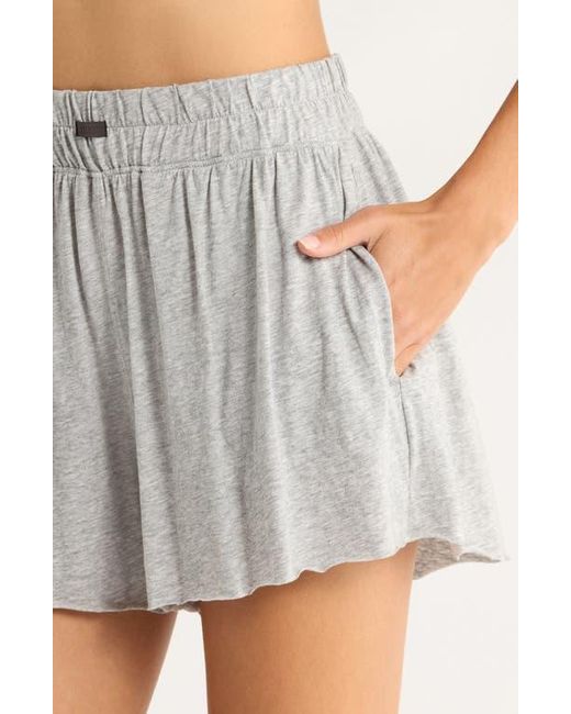 Lunya Gray Organic Pima Cotton Sleep Shorts