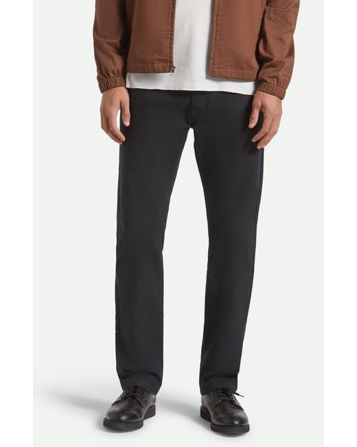 Brixton Black Builders Five-Pocket Pants for men