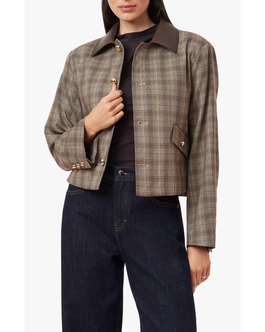 Habitual Black Houndstooth Check Swing Jacket