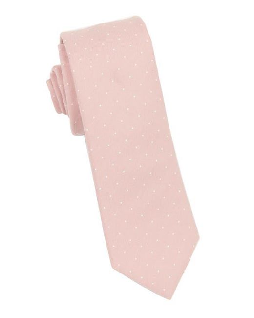 Brooklyn Brigade Pink Dot Cotton Tie for men
