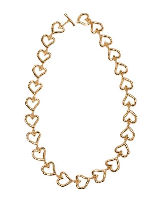Maje Metallic Plated Heart Necklace