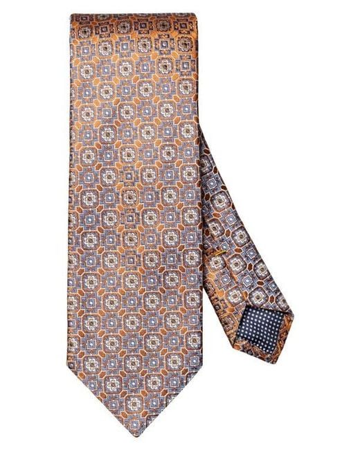 Eton Men's Floral Medallion Silk Jacquard Tie