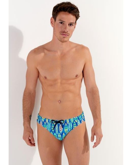 Hom Blue Marbella Swim Mini Briefs for men