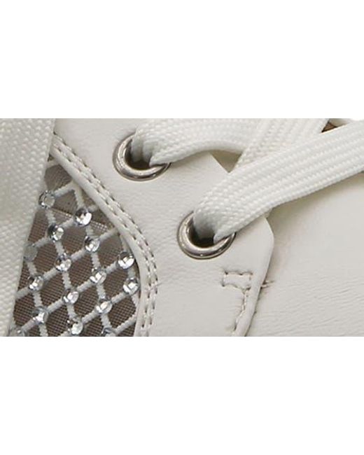 Charles David White Sean Rhinestone Sneaker
