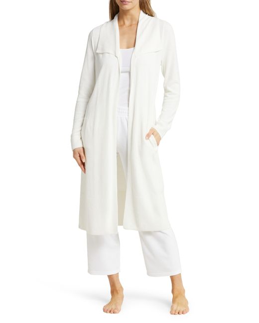 Barefoot Dreams White Cozychic Ultra Lite Open Front Cardigan