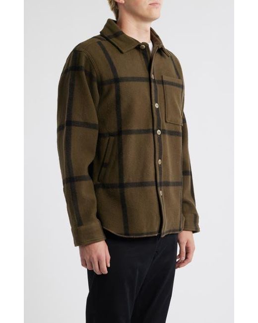 Alex Crane Black Park Wool Overshirt for men