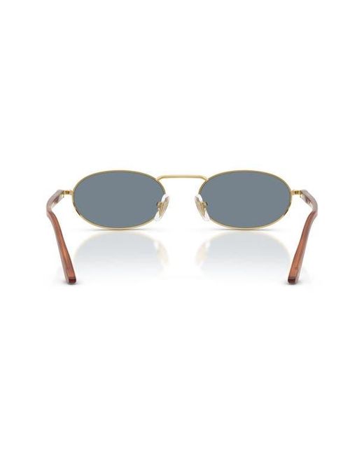 Persol Blue 55Mm Rectangular Sunglasses