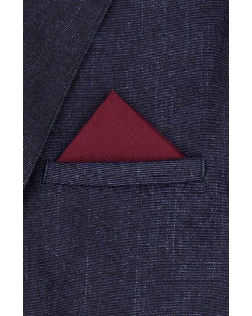 Brooklyn Brigade Purple Solid Cotton Pocket Square for men