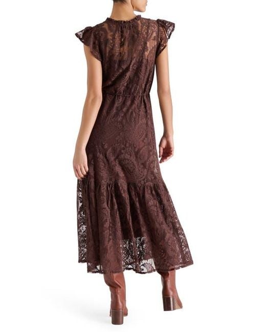 Steve Madden Brown Osiris Lace Maxi Dress