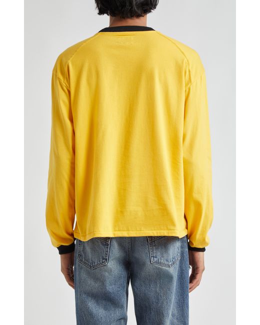 Rhude Yellow Petrol Long Sleeve Graphic T-shirt for men