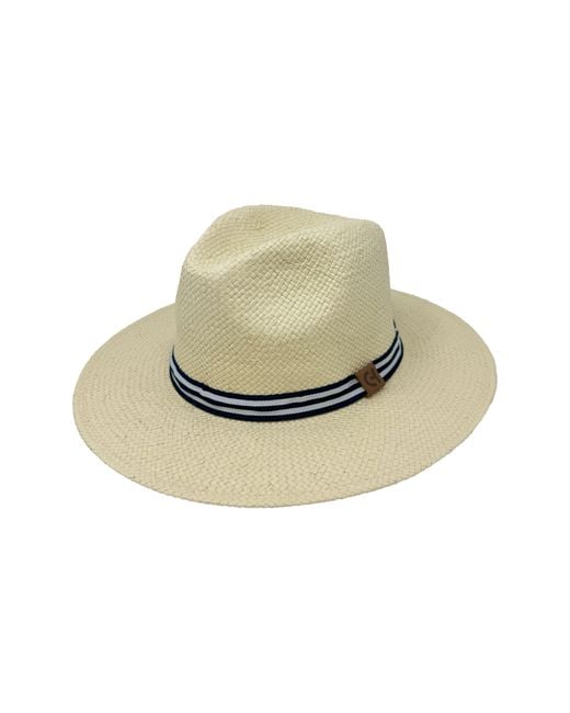 Cole Haan Natural Straw Fedora for men