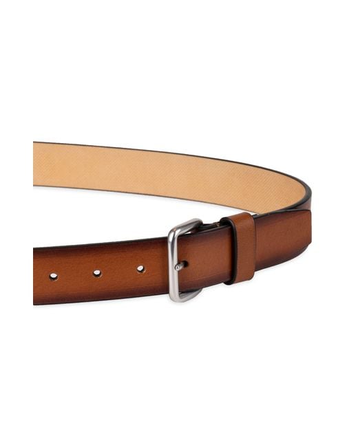 Cole Haan White Wakefield Leather Belt for men