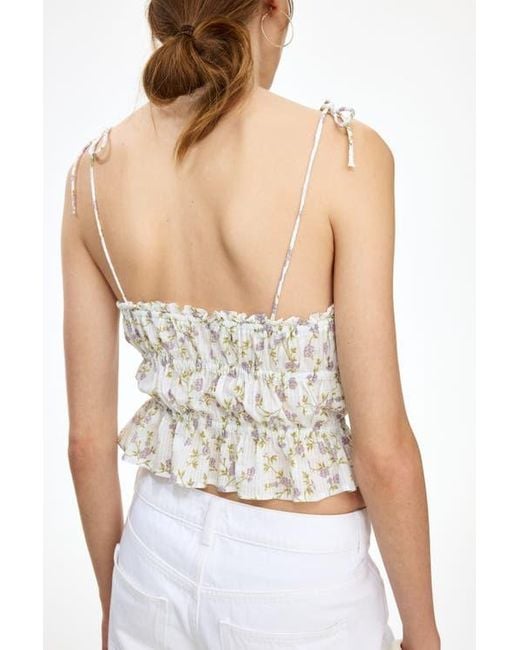 H&M White Tie-Strap Top