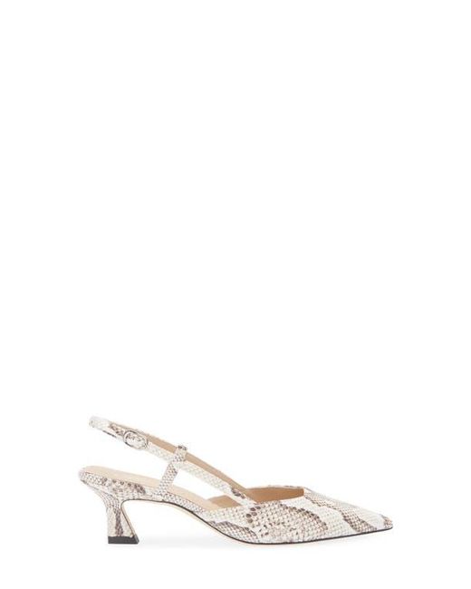 Stuart Weitzman White Vinnie 50 Slingback Pump