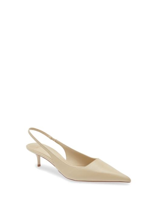 Mango White Tom Slingback Pointed Toe Pump