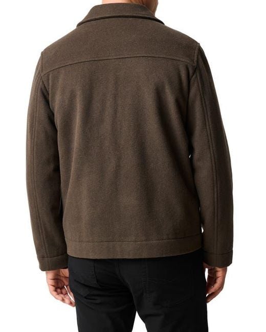 Rodd & Gunn Black Windsoe Virgin Wool Blend Trucker Jacket for men