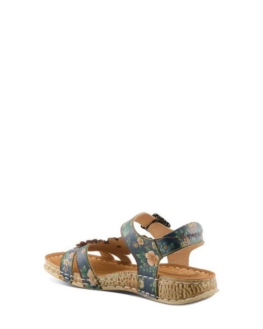 Spring Step Multicolor Off Center Sandal