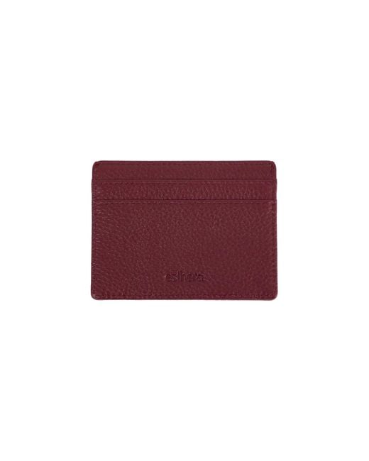 Esterah Red Leather Card Holder