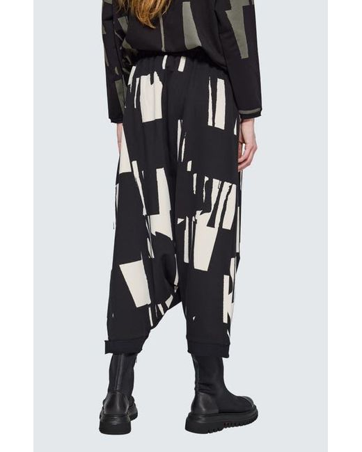 Luukaa Black Livia Printed Balloon Pants