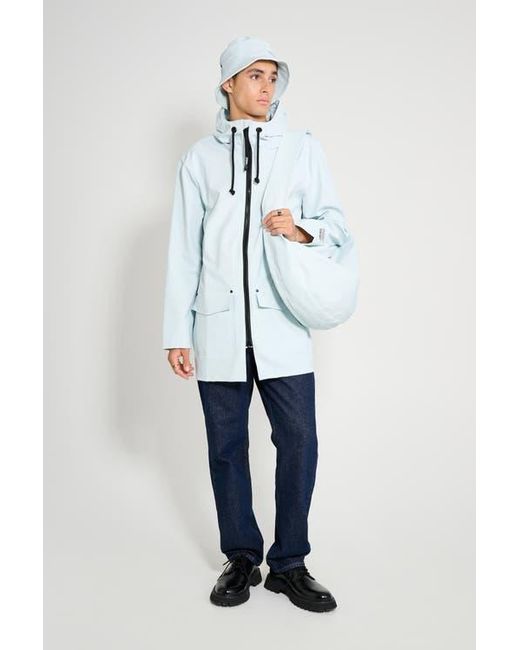 Stutterheim White Stockholm Patch Matte Raincoat