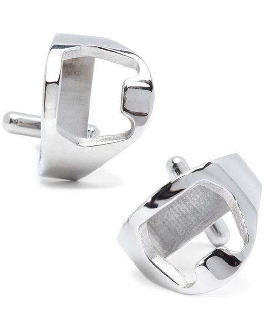 Cufflinks Inc. Metallic Bottle Opener Cuff Links for men