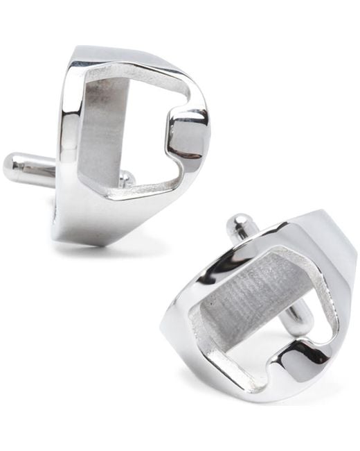 Cufflinks Inc. Metallic Bottle Opener Cuff Links for men