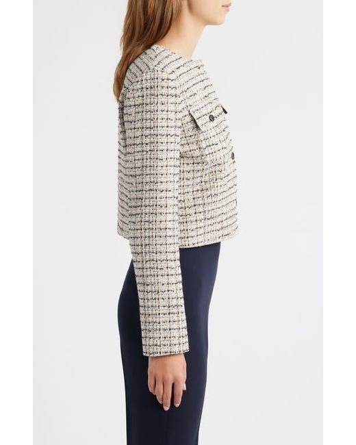 Theory Blue Tweed Jacket