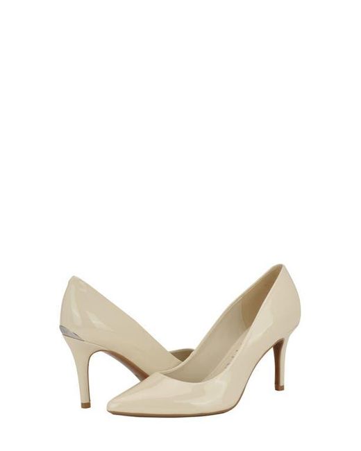 Calvin Klein White Gayle Pointed Toe Pump