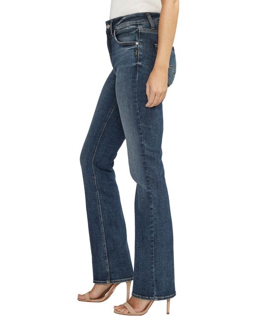 Silver Jeans Co. Blue Avery Curvy High Waist Slim Bootcut Jeans