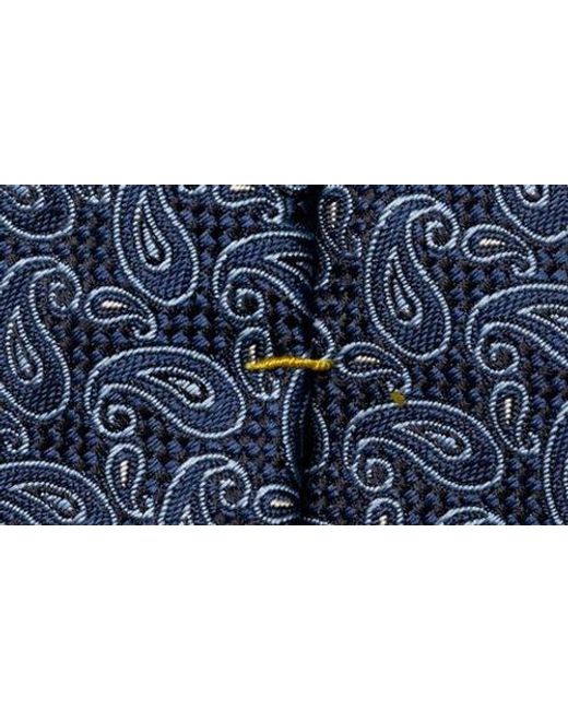 Eton of Sweden Blue Paisley Silk Jacquard Tie for men