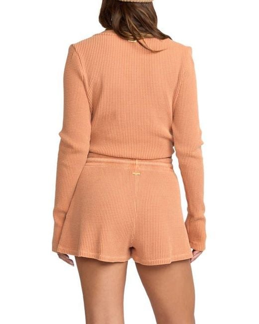 Billabong Orange Debbie Vibes Thermal Shorts