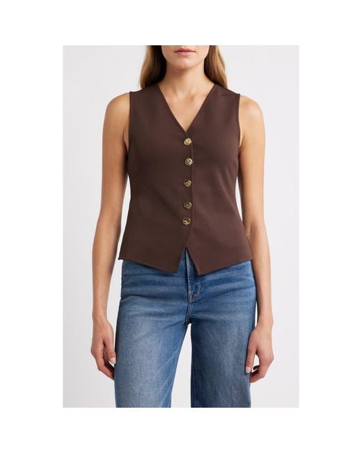 Mango Blue Salve Button-Up Vest