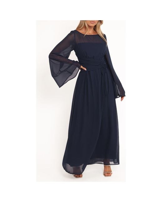 Petal & Pup Samara Long Sleeve Maxi Dress in Blue | Lyst