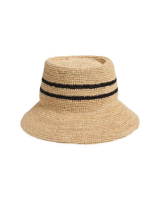 Brixton Natural Ellee Straw Packable Bucket Hat