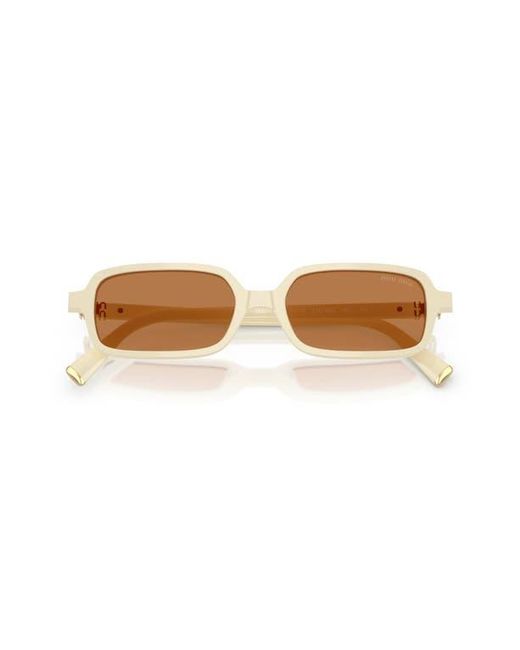 Miu Miu Pink 52Mm Rectangular Sunglasses