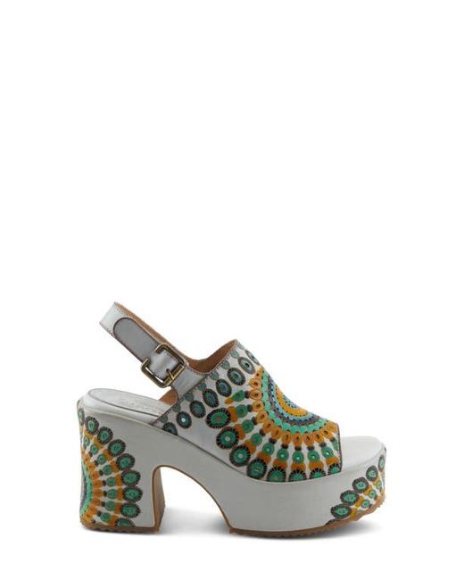 Spring Step Green Stevienix Slingback Platform Sandal