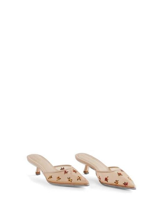 Reformation Natural Wilda Pointed Toe Kitten Mule