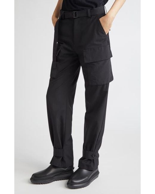 Sacai Black Suiting Cargo Pants