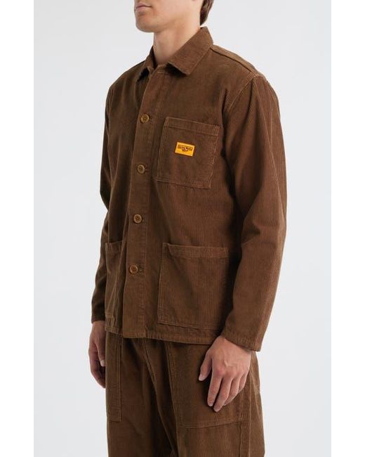 Service Works Brown Organic Cotton Corduroy Button-Up Chore Coat for men