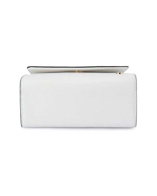 Olga Berg White Caylee Wooden Bead Handbag