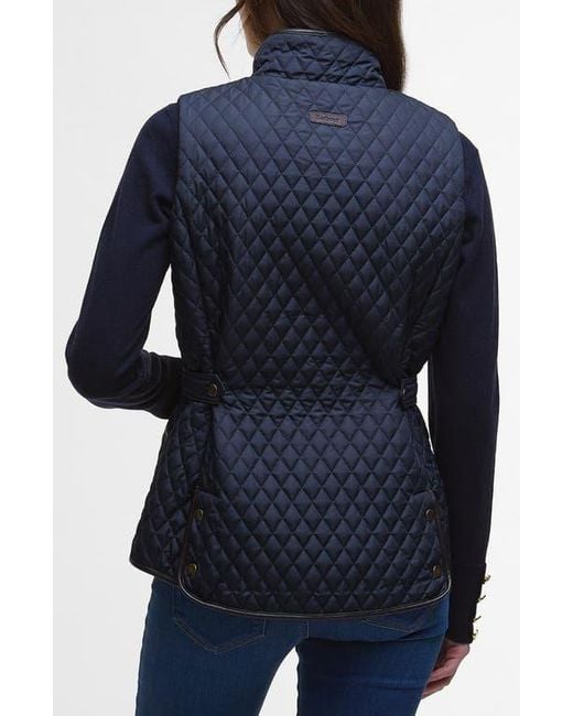 Barbour Blue Dahlia Water Resistant Quilted Vest