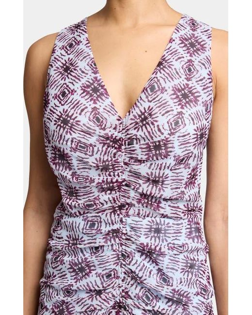 Santorelli Purple Eden Midi Georgette Dress
