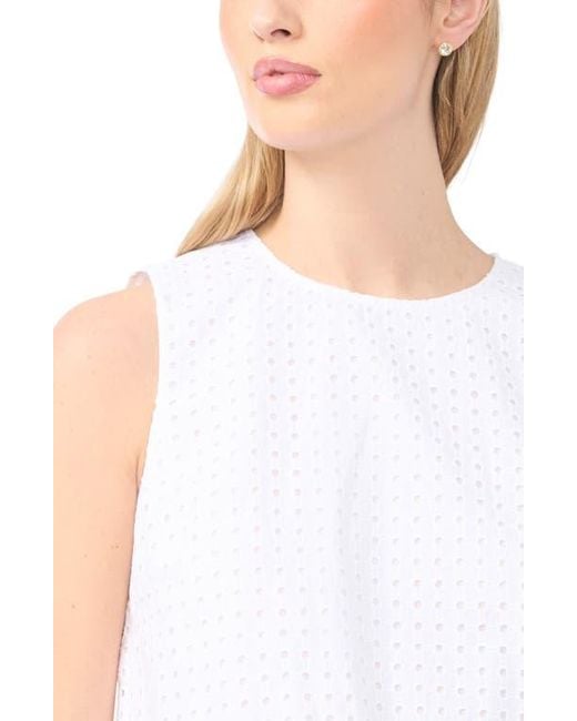 Halogen® White Eyelet Embroidery Shell