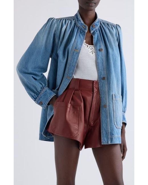 Chloé Blue Puff Sleeve Denim Jacket