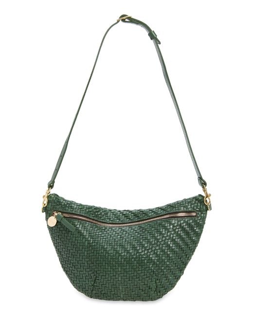 Clare V. Large Woven Leather Belt Bag in Green | Lyst