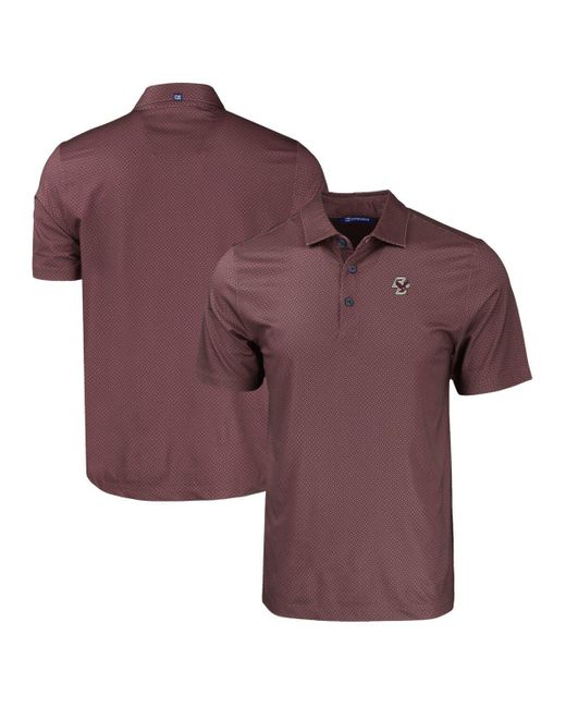 Cutter & Buck Purple Boston College Eagles Pike Eco Tonal Geo Print Stretch Recycled Polo At Nordstrom for men