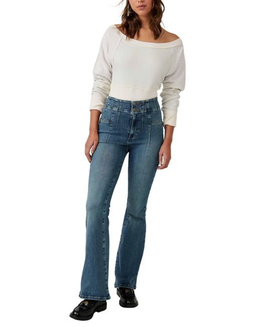 Free People Blue We The Free Jayde Flare Jeans
