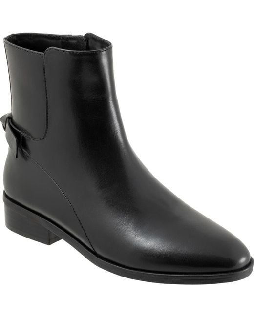 Trotters Black Annette Bootie