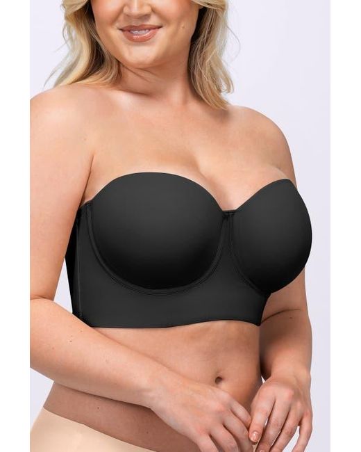 Shapellx Black Strapless Convertible Underwire Bra Full Coverage